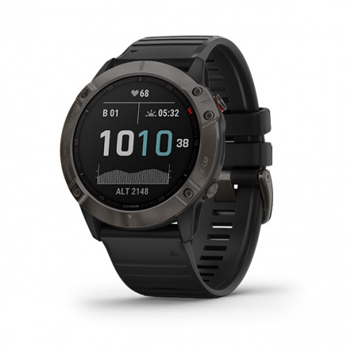 Đồng hồ Garmin Fenix 6X Sapphire - Carbon Gray DLC with Black Band
