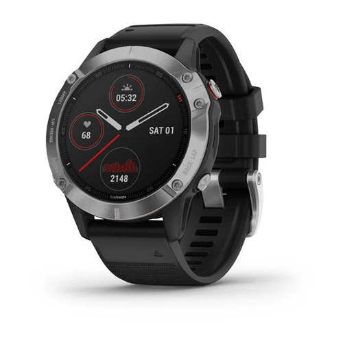 Đồng hồ Garmin Fenix 6 Silver with Black Band